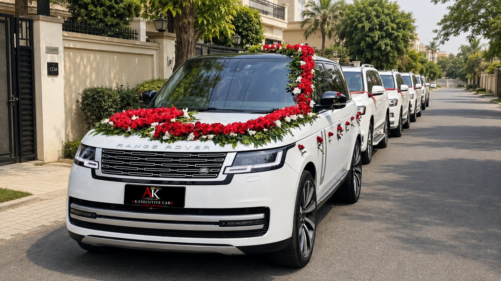 Luxury wedding car